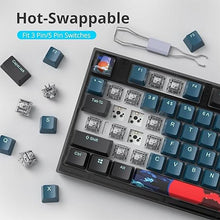 Load image into Gallery viewer, 75% Percent Keyboard Programmable,82 Keys Wired Hot-swappable RGB Mechanical Gaming Keyboard Gasket Mount with White Switches for Mac/Win (75% Monster)
