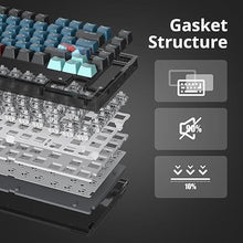 Load image into Gallery viewer, 75% Percent Keyboard Programmable,82 Keys Wired Hot-swappable RGB Mechanical Gaming Keyboard Gasket Mount with White Switches for Mac/Win (75% Monster)
