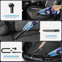 Load image into Gallery viewer, Handheld Vacuum Cordless, 15000PA Powerful Suction Car Vacuum Cleaner Lightweight with Multi Accessories, Hand held Vacuum Cleaner Dust Busters Cordless Rechargeable for Car Home
