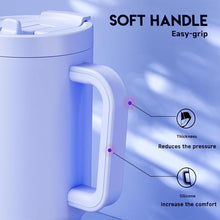 Load image into Gallery viewer, Meoky 32 oz Tumbler with Handle and Flip Straw, 100% Leakproof Tumbler with Lid and Straw, Stainless Steel Insulated Cup, Cupholder Friendly, Keeps Cold for 24 Hours (Lilac)
