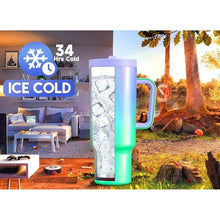 Load image into Gallery viewer, Meoky 40 oz Tumbler with Handle and Flip Straw, 100% Leakproof Tumbler with Lid and Straw, Stainless Steel Insulated Cup, Cupholder Friendly, Keeps Cold for 34 Hours (Fairyland)
