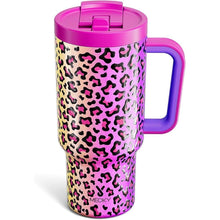 Load image into Gallery viewer, Meoky 32 oz Tumbler with Handle and Flip Straw, 100% Leakproof Tumbler with Lid and Straw, Stainless Steel Insulated Cup, Cupholder Friendly, Keeps Cold for 24 Hours (Celebration)
