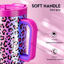Load image into Gallery viewer, Meoky 32 oz Tumbler with Handle and Flip Straw, 100% Leakproof Tumbler with Lid and Straw, Stainless Steel Insulated Cup, Cupholder Friendly, Keeps Cold for 24 Hours (Celebration)
