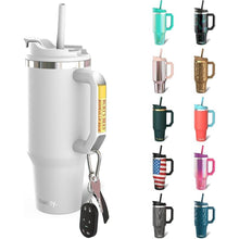 Load image into Gallery viewer, Frost Buddy Thicc Buddy - 40 oz Stainless Steel Vacuum Insulated Tumbler with Lid and Straw for Water - Travel Mug Cupholder Friendly - Gifts for Women Men Him Her (White)
