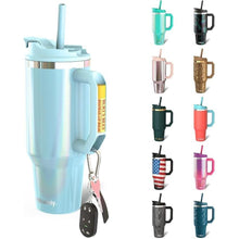 Load image into Gallery viewer, Frost Buddy Thicc Buddy - 50 oz Stainless Steel Vacuum Insulated Tumbler with Lid and Straw for Water - Travel Mug Cupholder Friendly - Gifts for Women Men Him Her (Sky Blue Glitter)

