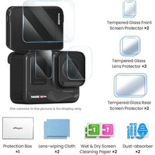 Load image into Gallery viewer, Ace Pro Aluminum Metal Frame Cage Case Bag with Silicone Lens Cap Screen Protector Compatible with Insta360 Ace Pro Camera Accessories Kit
