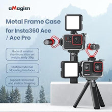 Load image into Gallery viewer, Aluminum Metal Frame Cage Case with Silicone Lens Cap and Screen Protector for Insta360 ACE PRO Camera Accessories Kit
