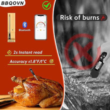 Load image into Gallery viewer, Meat Thermometer Wireless with 3.9mm Diameter Probe, 777FT Long Range Cooking Thermometer for Oven, Air Fryer, BBQ, Beef, Turkey, Chicken, Salmon, APP Remote Monitor
