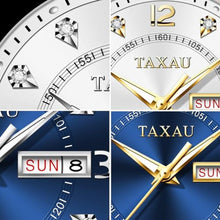 Load image into Gallery viewer, Taxau Silver Watches for Women White Face Diamond Dress Women Watch for Small Wrist Stainless Steel Day Date Womens Watches Arabic Number Easy Read Womens Watch Water Resistant Luminous
