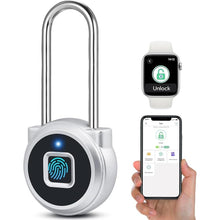 Load image into Gallery viewer, Fingerprint Lock - 2.1 Inch Long Shackle Locker Lock Smart Biometric Padlock Keyless Fingerprint Lock, Digital Biometric Waterproof Smart Padlock for Gym Locker Case Hasp Cabinet
