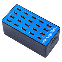 Load image into Gallery viewer, USB Charging Station,100W 20-Port Multi Device Charger with Intelligent Safety Features,Charging Station for Multiple Devices Phone,Watch,Pad,Speakers,Headphones,PS Compact for Home,Office,Travel
