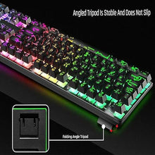 Load image into Gallery viewer, Wired Crack Rainbow Gaming Keyboard and Mouse Combo, 104 Keys Light Up Mechanical Feeling Computer Keyboard for Windows, Laptop, PC Gamers Office Device, Travel, Business Trip,Woking(Black)
