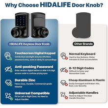 Load image into Gallery viewer, Keyless Entry Door Lock with Code, Keypad Door-Lock with Handle, Electronic Touchscreen Door Knob with Keypad for Front Door Garage Bedroom Home, Auto-Lock, Satin Chrome
