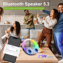 Load image into Gallery viewer, Bluetooth Alarm Clock, Sunrise Simulation Wake Up Night Light, 15W Fast Wireless Charging Alarm Clock for Bedroom, 10W Bluetooth Stereo Sound Speaker, USB Charger Port
