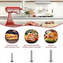 Load image into Gallery viewer, Meat Grinder for KitchenAid Mixer, Meat Grinder Attachment with 4 Grinding Plates, 3 Sausage Stuffer Tubes, 2 Grinding Blades, Attachment for Kitchenaid Mixers

