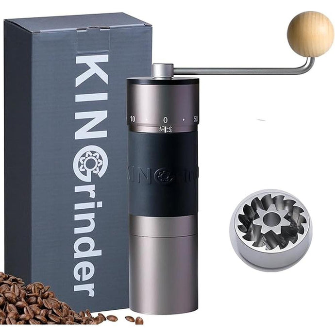 ?Famous KOL Recommended?KINGrinder K6 Manual Hand Coffee Grinder with Straight Handle for French Press, Drip, Espresso with Assembly Consistency Stainless Steel Conical Burr Mill, 35g Capacity