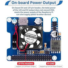 Load image into Gallery viewer, MakerFocus PoE HAT(F) for Raspberry Pi 5, Power Over Ethernet Hats with Metal Heatsink and Active Cooling Fan, Supports IEEE 802.3af/at Network, 5V/12V Power Output and SMPS
