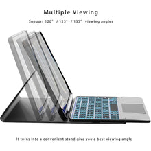 Load image into Gallery viewer, for 2024 iPad Pro 11-inch (M4) Case with Keyboard - 7 Color Backlit Detachable Tablet Keyboard Cover with Touchpad - 11&quot; iPad Pro 2024 (M4, 2024) Keyboard Case with Pen Holder &amp; Kickstand Black
