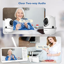 Load image into Gallery viewer, HelloBaby Baby Monitor with 6&quot; World First IPS Screen 30-Hrs Battery, Remote Pan/Tilt/Zoom Camera, No WiFi Video Baby Monitor Camera and Audio, ECO, VOX, 2-Way Talk, Night Vision, 1000ft, Portable
