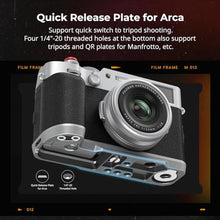 Load image into Gallery viewer, SmallRig X100VI / X100V Handgrip L-Shape Grip with Quick Release Plate for Arca, Lightweight Silicone Side Handle, Shutter Button and Hot Shoe Cover for FUJIFILM X100VI / X100V Cameras (Silver) - 4555
