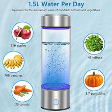Load image into Gallery viewer, Hydrogen Water Bottle, Portable Rechargeable Hydrogen Water Bottle Generator [Gifts for Him Her], Hydrogen Water Machine for Home Travel Office Exercise (Silver)
