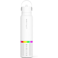 Load image into Gallery viewer, Smart Water Bottle with Premium Bluetooth Speaker, Portable Charger, LED Light, Stainless Steel, Mix &amp; Match Colors, 20oz - Oprah's Favorite Things 2024
