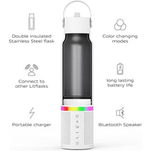 Load image into Gallery viewer, Smart Water Bottle with Premium Bluetooth Speaker, Portable Charger, LED Light, Stainless Steel, Mix &amp; Match Colors, 20oz - Oprah's Favorite Things 2024
