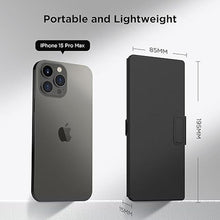 Load image into Gallery viewer, CACOE Wireless Keyboard with Stand, Mini Keyboard for Cell Phone, Ultra-Slim Portable, Foldable, Dual-Channel QWERTY with Stand Holder for Smartphone and More iOS Android Windows, Black
