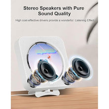 Load image into Gallery viewer, CD Player Portable Bluetooth Desktop CD Player for Home, Mini Cute CD Players for Kids, Built-in Dual Speakers and LED Display with Remote Control, Supports CD/FM Radio/USB/AUX/Timer/Repeat (White)
