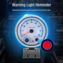 Load image into Gallery viewer, GoolRC Tachometer Gauge, 3.75&#39;&#39; Car Universal Silver Tachometer Gauge Blue Inter Shift light 0-8000 RPM, LED Background Light
