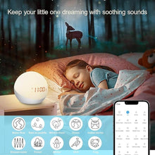 Load image into Gallery viewer, Ready to Rise Children&#39;s Sleep Trainer, Night Light, Alarm Clock, White Noise for Nursery or Soother, Toddler &amp; Kids Bedroom, Built-in Battery, App Control (5nd Gen Upgrade)
