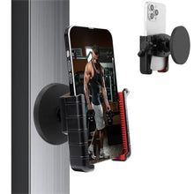 Load image into Gallery viewer, Gym Magnetic Phone Holder,Strong Magnetic Base Metal Ball Joint,Phone Holder Gym Accessories for Men Women,for Fridges/Motorcycle Tank/Motor Vehicle,Adjustable Clip Fit for 3.5~7.5 inch Smartphones
