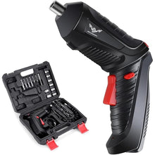 Load image into Gallery viewer, 47 in 1 Electric Screwdriver Cordless Drill Rechargeable Set 3.6V Li-ion 3.5N·m Max Torque Electric Rotatable with Case LED Light Screwdriver Multi-Angle Work balck for Home Office DIY Tools
