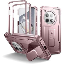 Load image into Gallery viewer, Dexnor for OnePlus 12 Case, [2 Front Frame] [Built-in Screen Protector &amp; Kickstand] [Work with Fingerprint ID] Heavy Duty Military Grade Protection Shockproof Case for OnePlus 12 5G (2024), Peony Pink

