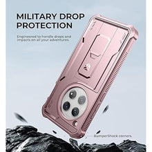 Load image into Gallery viewer, Dexnor for OnePlus 12 Case, [2 Front Frame] [Built-in Screen Protector &amp; Kickstand] [Work with Fingerprint ID] Heavy Duty Military Grade Protection Shockproof Case for OnePlus 12 5G (2024), Peony Pink
