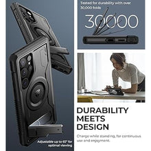 Load image into Gallery viewer, Dexnor Magnetic Case for Samsung Galaxy S24 Ultra Case, Compatible with Magsafe, 2 Front Frames Built-in Screen Protector, Bumper Rugged Shockproof Full-Body Protective Cover with Kickstand,Black
