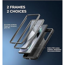 Load image into Gallery viewer, Dexnor Magnetic Case for Samsung Galaxy S24 Ultra Case, Compatible with Magsafe, 2 Front Frames Built-in Screen Protector, Bumper Rugged Shockproof Full-Body Protective Cover with Kickstand,Black
