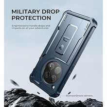 Load image into Gallery viewer, Dexnor for OnePlus 12 Case, [2 Front Frame] [Built-in Screen Protector &amp; Kickstand] [Work with Fingerprint ID] Heavy Duty Military Grade Protection Shockproof Case for OnePlus 12 5G (2024), Navy Blue
