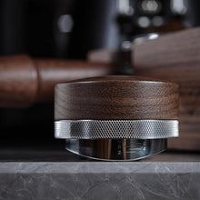 Load image into Gallery viewer, 51mm Espresso Distribution Tool Walnut Coffee Distributor Adjustable Depth Stainless Steel Espresso Leveler Premium Espresso Machine Accessories For Coffee Bar
