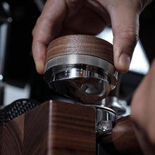 Load image into Gallery viewer, 54mm Espresso Distribution Tool Walnut Coffee Distributor Adjustable Depth Stainless Steel Espresso Leveler Compatible with Breville Espresso Machines
