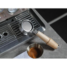 Load image into Gallery viewer, Bottomless Portafilter 54mm Breville Compatible Maple Handle &amp; Naked 18-21 Gram Filter Basket, Fits Barista Express, Pro, Touch, Bambino, Infuser, Duo Temp Pro

