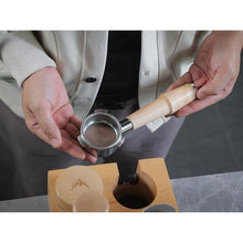 Load image into Gallery viewer, Bottomless Portafilter 54mm Breville Compatible Maple Handle &amp; Naked 18-21 Gram Filter Basket, Fits Barista Express, Pro, Touch, Bambino, Infuser, Duo Temp Pro
