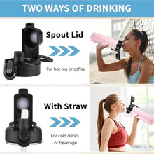 Load image into Gallery viewer, Insulated water bottle with Lid,24oz Stainless Steel Water Bottle for Boys,Girls,Double Wall Vacuum Wide Mouth Thermal Water Bottle for School,Travel,BPA-free and Leak-proof?24oz,Pink?

