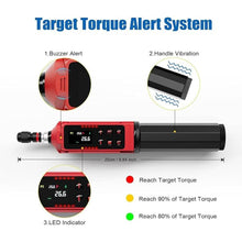 Load image into Gallery viewer, Digital Torque Screwdriver, 0.4-26.6in-lbs/0.045-3Nm, Torque Screwdriver Electrician with ±1% Accuracy, Vibration, Buzzer, LED Notification, Adjustable Torque Wrench Screwdriver for Bike
