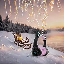 Load image into Gallery viewer, Unicorn Kids Headphones for Girls,Unicorn Bluetooth Headphones Foldable for Girls Toddlers Tablet/pad/Amazon fire,Light Up Kids Wireless Headphone Birthday Gifts (Black Purple)

