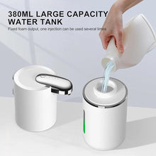 Load image into Gallery viewer, Automatic Liquid Soap Dispenser, 12.8oz/380ml Rechargeable Touchless Hand Soap Dispenser, 4 Level Adjustable Foam Volume, IPX5 Waterproof for Bathroom, Kitchen, White
