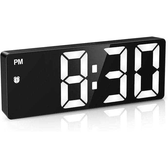Digital Clock, Alarm Clocks with 6.5' Large Display, Touch Snooze, LED Desk Clock with 4 Adjustable Brightness, 12/24H, Digital Alarm Clock with DST, Easy to Set for Home, Office, Gifts