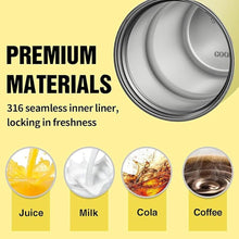Load image into Gallery viewer, GOOM 18oz Spill Proof Tumbler with Lid and Straw, 18/10 Stainless Steel Insulated Water Bottle with Flip Lid and Straw Mouth Rotary Lock, 6-Layer Wall Insulated Coffee Tumbler - Yellow
