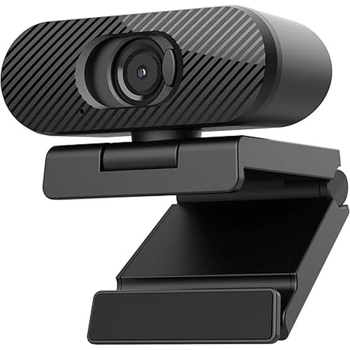 JLab Go Pop Cam USB HD Webcam, Black, 1080P/30 FPS, 2.1 Megapixels, Built-in Privacy Shutter, Minimalist Portable Set-up, Clip-on Design Compatible with PC, Mac and Chromebook