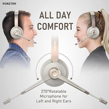 Load image into Gallery viewer, Wireless Headset, Bluetooth Headphones with Microphone Noise Cancelling, 26hrs Wireless Headset with Mic Mute for Smartphone/Laptop/Zoom/Teams/Call Center/Home/Office
